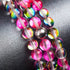 Rosa Kosmos | Silber | Galaxie Glasperlenarmband